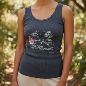Vintage 1998 Wild Breed Cat Eyes Graphic Tank Top. Dead stock. Size Medium
